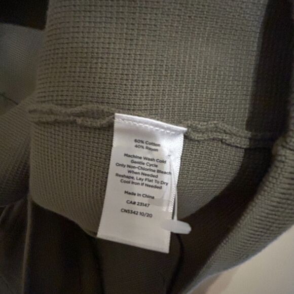 Talbots Knit Blazer Sweater Jacket Womens Small Sage Green One Button Pockets - Picture 7 of 8